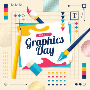 Flat World Graphics Day Illustration – Global Celebration Vector Art
