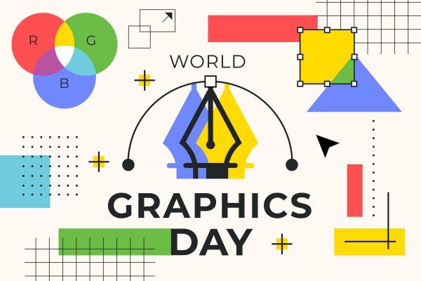Flat World Graphics Day Illustration – Creative Visual Celebration Graphic1